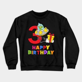 3rd Birthday Party 3 Year Old Three Years Crewneck Sweatshirt